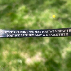 Here’s To Strong Women Rose Gold Stainless Steel Motivational Bracelet NEW